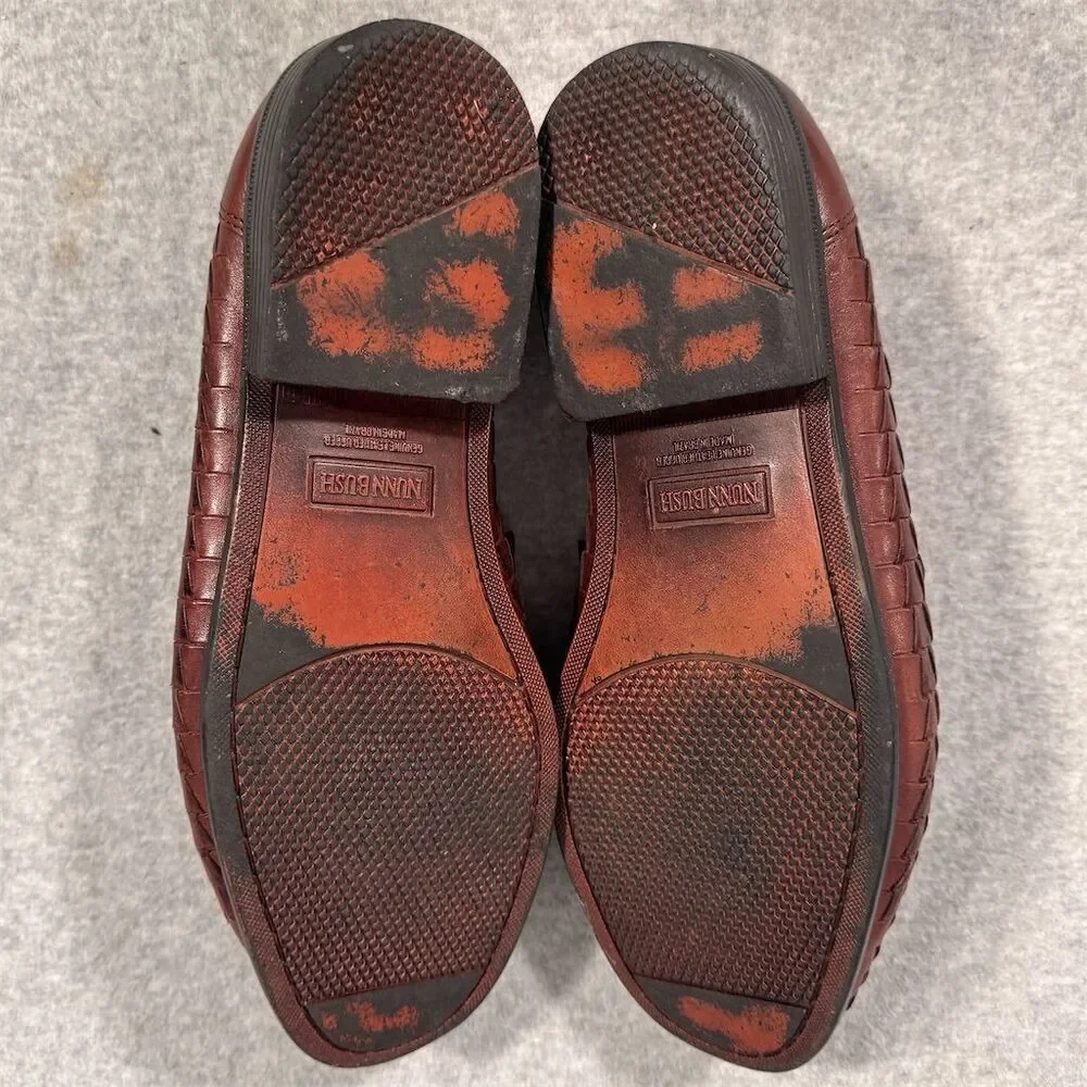 Nunn Bush Men's Tassel Loafers Brown Woven Moc Toe Slip-On Size 11.5M